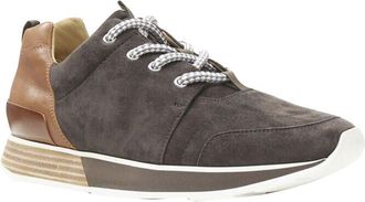 Herm&egrave;s Mens Suede Lace Up Wooden Rubber Sole Low Sneaker (Authentic Pre- Loved)