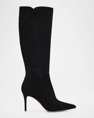 Gianvito Rossi 85mm Suede Knee-High Boots