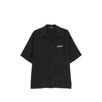 Amiri Logo-embroidered Camp-collar Shirt