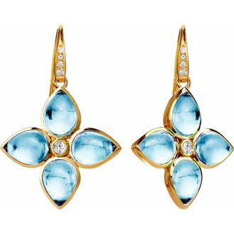 Syna Bloom Florae Earrings in Blue Topaz at Nordstrom, Size Large