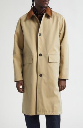 Drake's Reversible Single Breasted Mac Jacket in Beige Check at Nordstrom, Size 44