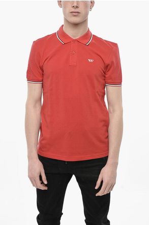 Diesel ESSENTIALS Solid Cotton Piqu&eacute; Polo T-SMITH-Din size Xs