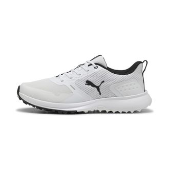 Puma golf Mens Fusion Grip 6 Golf Shoe, White/Black, 9 Wide