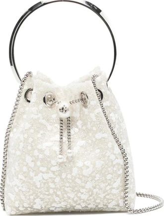 Jimmy Choo London Dames, Tassen, Beige, Maat: ONE Size Satijn