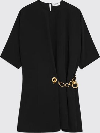 Celine Abito in viscosa con maglia metallica