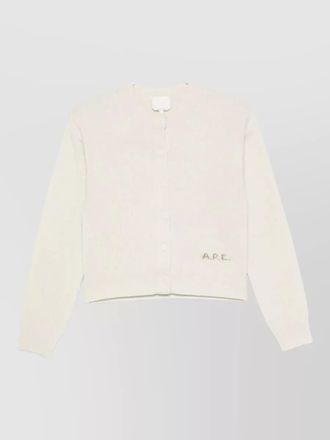 A.P.C. knit cardigan long sleeves ribbed cuffs hem