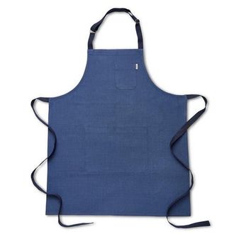 Solino Home Linen Linen Apron - Kitchen Linen in Blue /Navy at Nordstrom, Size Large