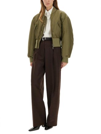 Saint Laurent Nylon Bomber Jacket - Green