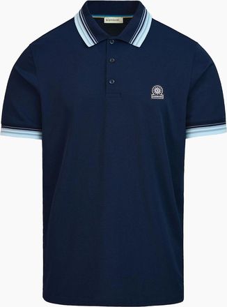 Sandbanks Mens SANDBANKS GRADIENT RIB POLO NAVY - Size: 42