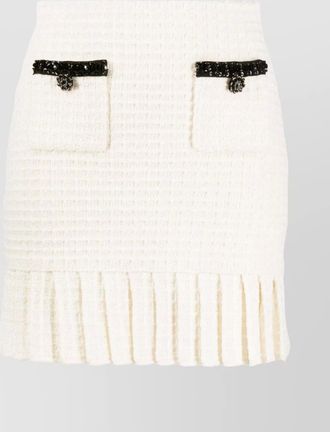 Self Portrait structured knit mini skirt