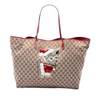 Gucci Pre-owned Gucci GG Canvas Brando Guccioli Holiday Chihuahua Tote Ladies WZN3DBODGXUS6R7J