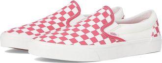 Vans Classic Slip-On Checkerboard Skate Shoes Honeysuckle : Mens 4 - Womens 5.5 Medium, Canvas/Leather/Suede