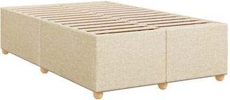 vidaXL Estructura De Cama Sin Colch&oacute;n Tela Crema 120x190 Cm Vidaxl