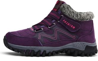 Generic Evocomfort Shoes, Warm Anti-Slip Waterproof Outdoor Hiking Boots Winter Relief Shoes Comfort Orthopedic Boots (purple,9.5)
