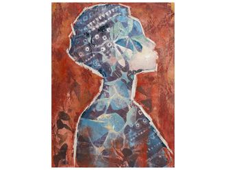 Schubiger M&ouml;bel Bild Florale Sch&ouml;nheit in Blau