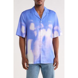 Purple Short Sleeve Button-Up Shirt in Multi at Nordstrom Rack, Size X-Small
