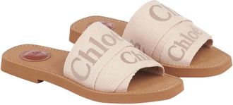 Chloé Sandalen - Woody Logo Sandals - Gr. 36 (EU) - in Beige - für Damen