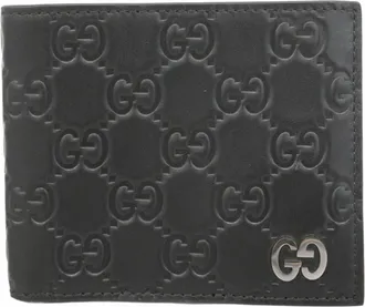 Gucci Black Leather Bill Wallet (Bi-Fold) (Pre-Owned)