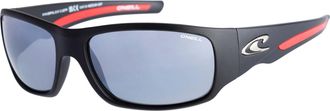 O'Neill Wrap Mens Matte Black Red Grey Silver Mirror Polarized ONS Zepol 2.0 - One Size