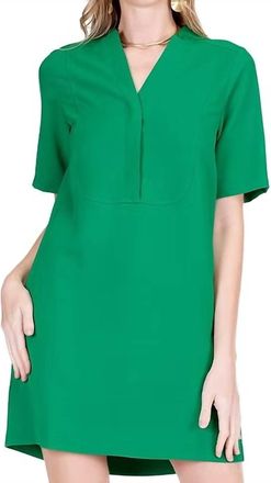 Jade Yoga Front Yoked Dress In Green