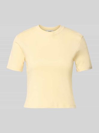 Topshop T-Shirt mit Rundhalsausschnitt in Hellgelb, Gr&ouml;&szlig;e XS