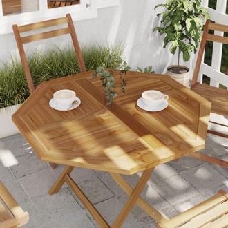Berkfield Home Table Top 90x90x2.5 cm Octagonal Solid Wood Teak in Brown