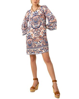Hale Bob Hale Bob Silk Flora Midi Dress
