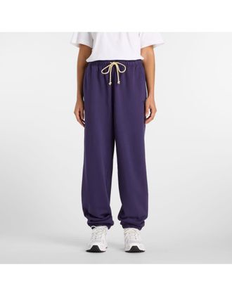 New Balance Athletics - Joggers in spugna color mirtillo-Viola