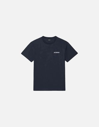 Jacquemus Mens Jacquemus Le Logo T-Shirt Dark Blue - Size: 36