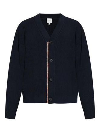 Paul Smith V-neck cardigan - men - Wool/Cotton - S - Black