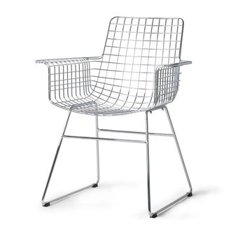 HKliving Wire Arm Chair, Chrom