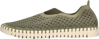 Ilse Jacobsen Groene Instapper Tulip 3275 Schoenen - Dames - Sneakers - Groen - 39 EU - Schoenen