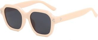 Generic Mens And Womens Vacation Sunglasses Outdoor Driving Commuter Sun Glasses(Beige)