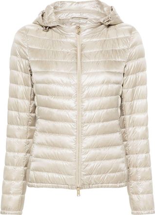 Herno Angela quilted puffer jacket - women - Polyamide/Feather Down/Polyamide - 42 - Neutrals
