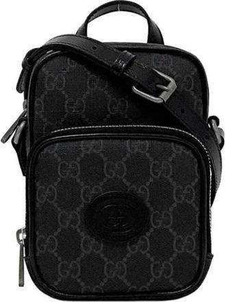 Gucci Pre-owned Leather gucci-bags - Dames - Vintage Schoudertas - Zwart - ONE Size - Vintage