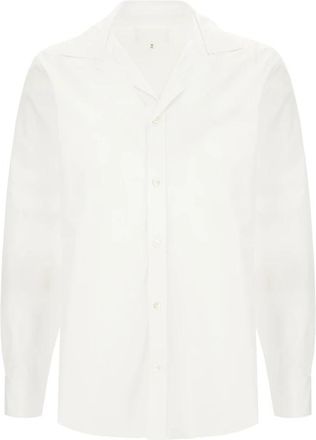 Maison Margiela Katoenen Shirt - Heren - Zakelijke Overhemden - Wit - M - Katoen - Overhemden