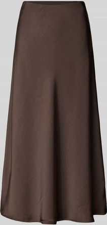 Neo Noir Neo Noir Midirock mit elastischem Bund in Dunkelbraun, Größe 34