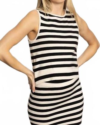 Sanctuary City Summer Tank In Black/macrame Stripe