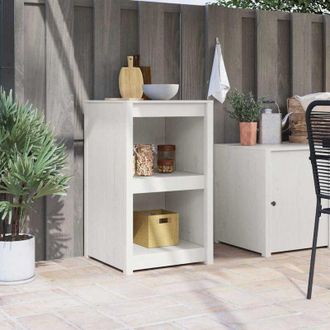 vidaXL Gabinete De Cocina Blanco 55 X 55 X 92 Cm Madera Maciza De Pino Vidaxl
