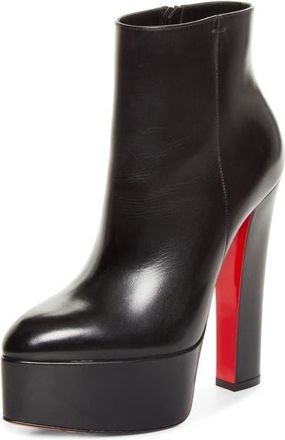 Christian Louboutin Jenna Platform Bootie in Bk01 Black at Nordstrom, Size 40.5