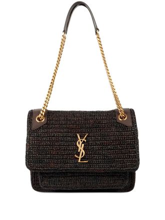 Saint Laurent Borsa a spalla Niki media - Marrone