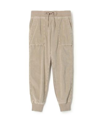James Perse Womens Uneven Cord Mixed Media Pants In Faint Pigment