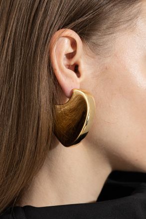 Bottega Veneta Hoop Earrings, Womens, Gold