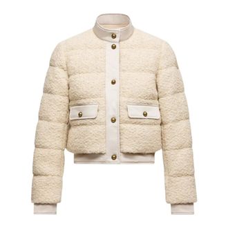 Moncler Light Jackets, female, Beige, S, Blandy Short Down Jacket
