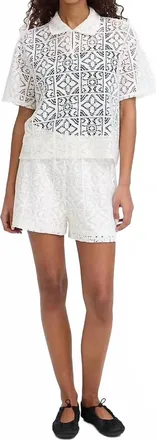 Ichi Naima Pull-On Shorts In White