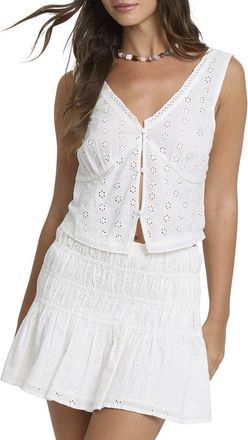 Billabong Eyelet Forever Cotton Tank in Salt Crystal at Nordstrom, Size X-Large