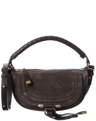 Chlo&eacute; Marcie Mini Suede & Leather Shoulder Bag