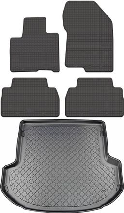 OEM Hyundai Santa Fe Iv Tm Suv Desde Agosto De 2018. Juego: Alfombrillas De Goma Para Coche + Alfombrilla Para Maletero
