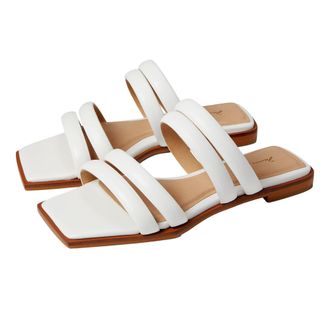 Massimo Matteo Clarette Slide Branco MM-441009-159 Womens
