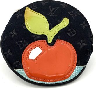 Louis Vuitton Black Monogram Satin Coin Purse/Coin Case (Pre-Owned)